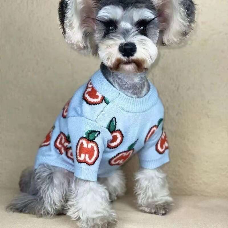 Trendy Pet Clothing Schnauzer French Bulldog Teddy Small Dogs Cats Thickened Sweater Internet Celebrity Autumn Winter Dog Clothes