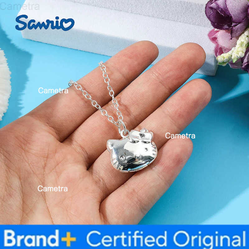 Sanrio Y2k Hello Kitty Necklace With Chain Imitation Pearl Necklace Korean Jewelry for Kids Girls Fashion Pendant H2512291