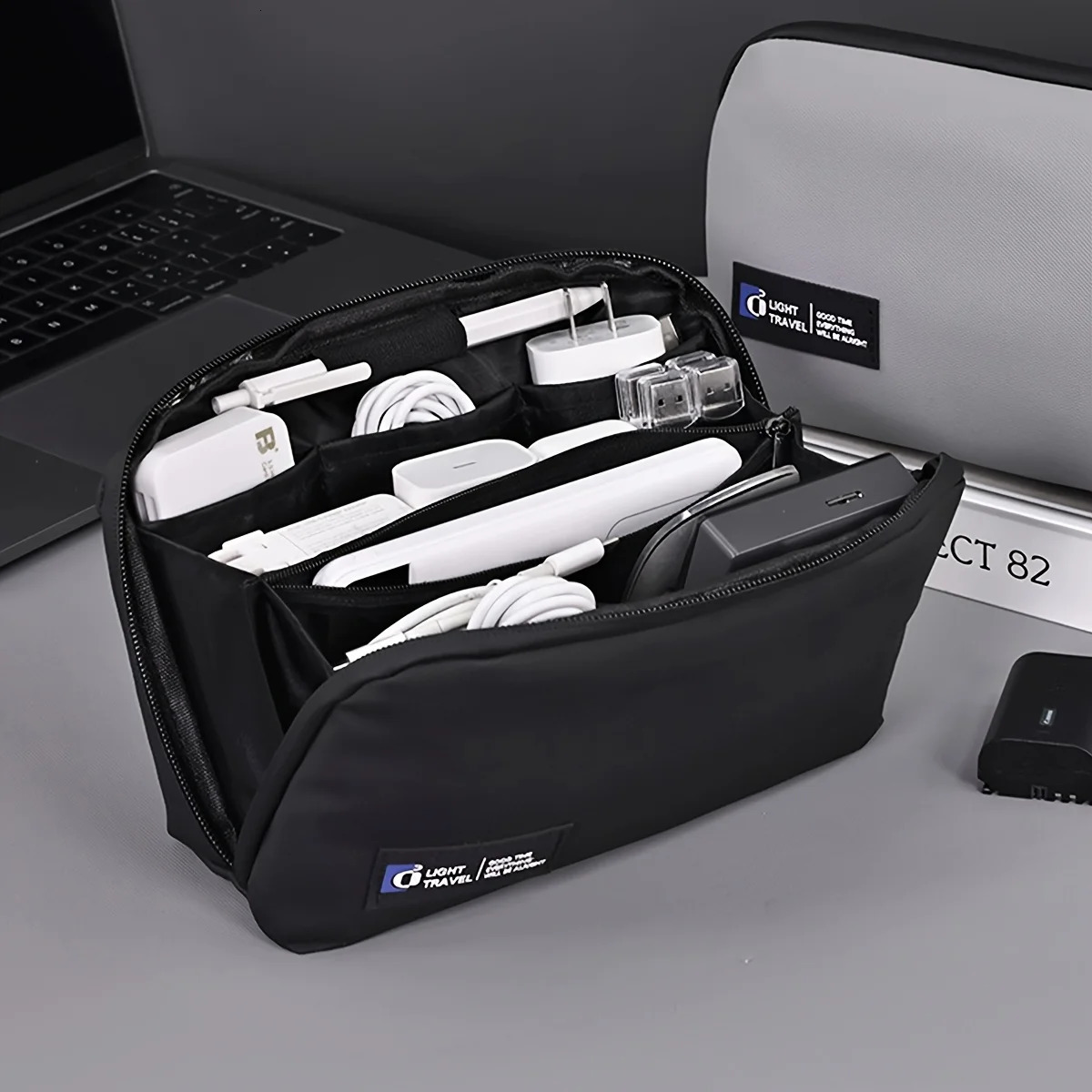 Portable Data Cable Storage Bag Mouse Headphones Power Bank Digital Accessories Organizer Bag Business Travel Makeup Bags 251224