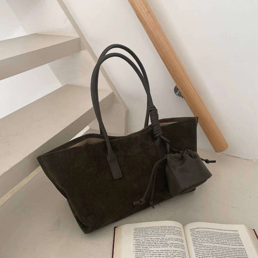 Motingsome Oversized Suede Bag Women Shoulder Handbag And Purses Luxury Design Bags Roomy Casual Tote Large Capacity New In JINXIANGGUO
