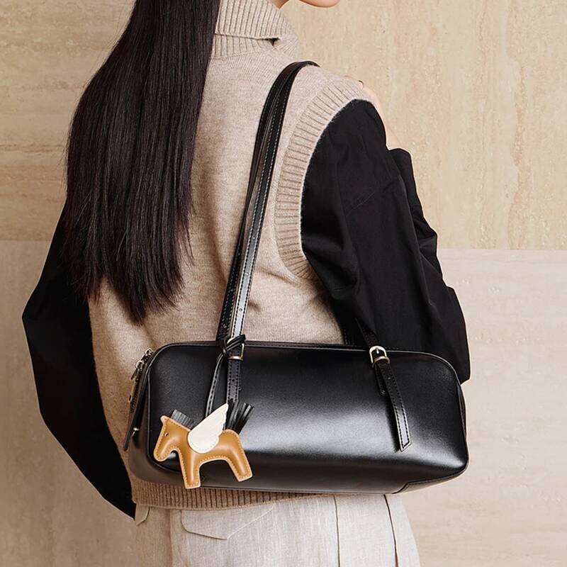 Toptrends Luxury Genuine Leather Underarm Shoulder Bags For Women 2025 Trend Designer Bowling Tote Pillow Office Ladies Handbags Pingshuo