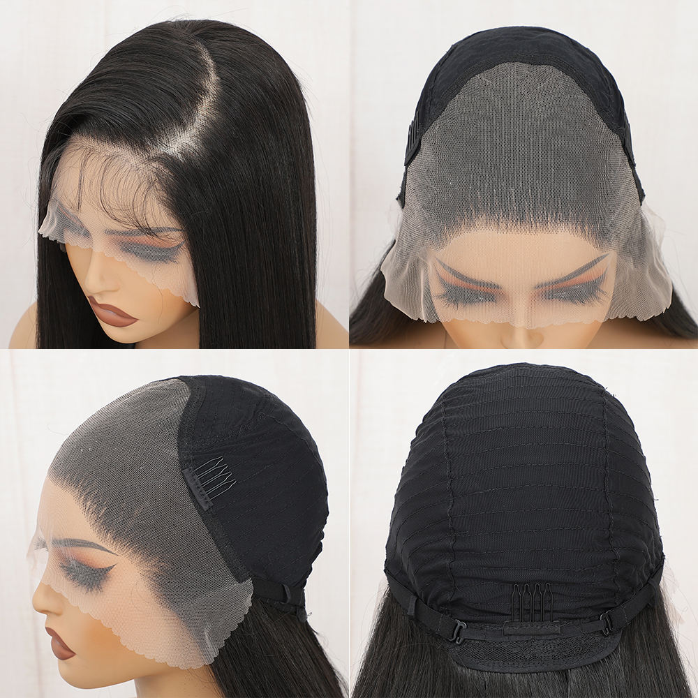 Gladys Wholesale Premium Heat-Resistant Fiber Front Synthetic Lace Wig Black Women's Transparent Lace Wig