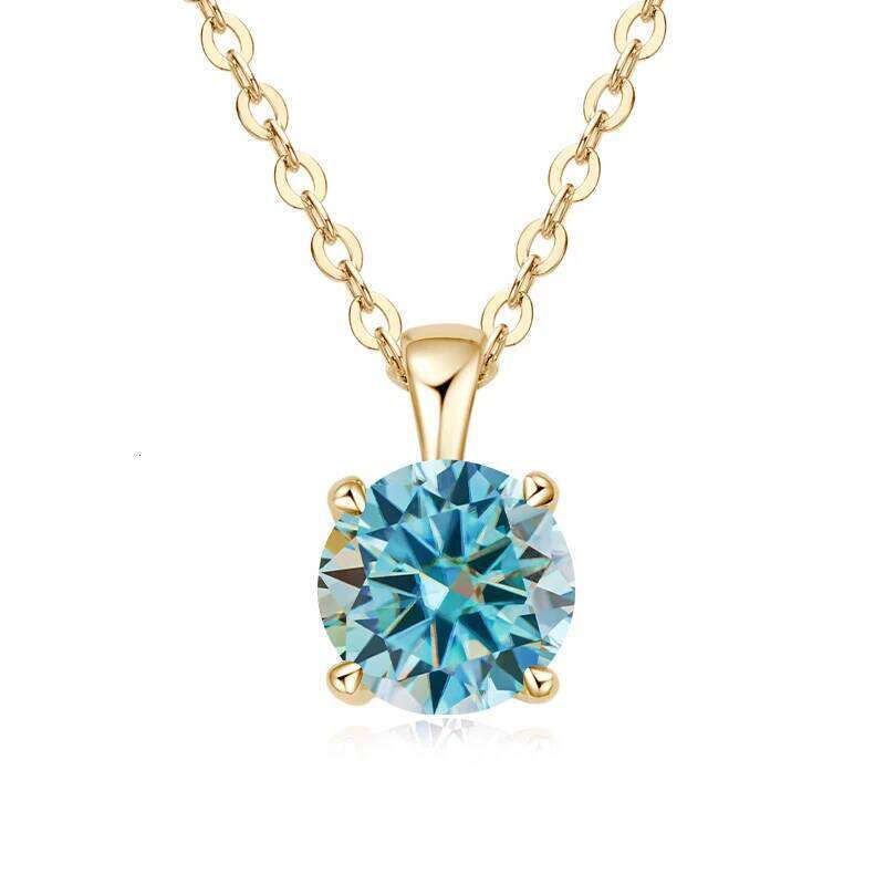 1.0 Ct Moissanite Pendants for Women Classic Wedding Necklace Original S925 Sterling Silver Jewelry b4d