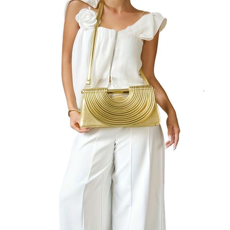 JINXIANGGUO A Stylish Evening Gown Women Featuring Solid Color Complemented By A Spacious Handbag Fashionable Ruffles Ideal For Events Like Parties We