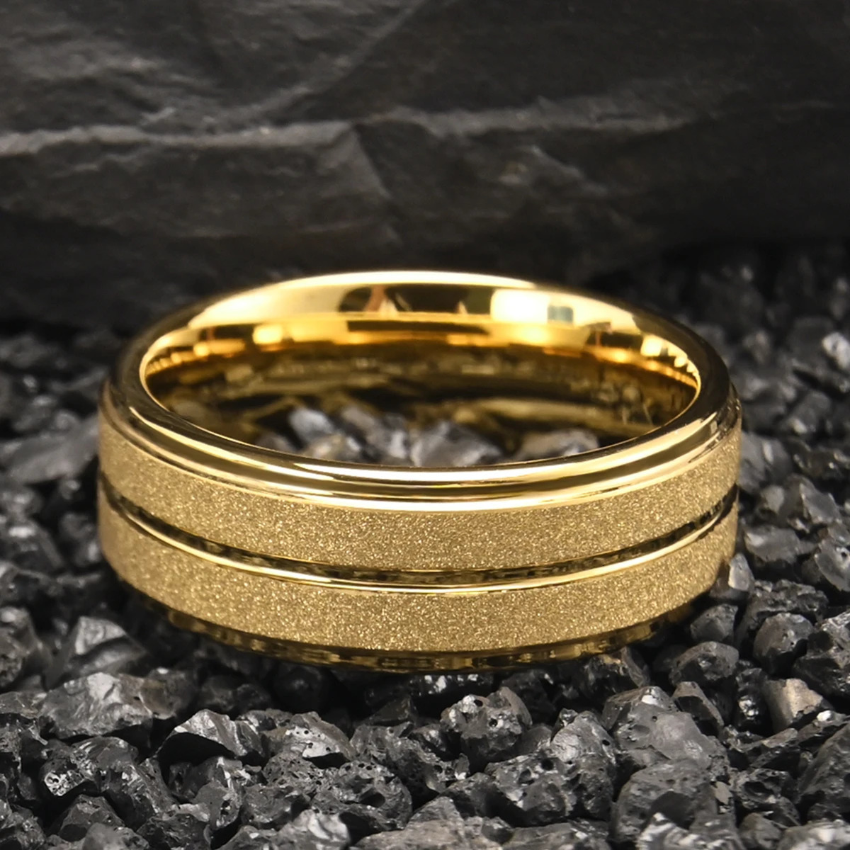 Mens wedding bands tungsten carbide ring anillos bague homme pareja de compromiso fashion jewelry couple engagement rings gifts 251224