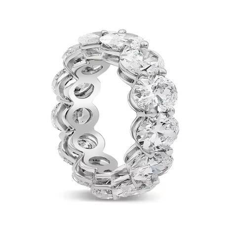 Fine Jewelry 14K 18K Solid Gold 3mm CVD Oval Cut Row Diamond Ring IGI Certified Lab Grown Wedding Ring