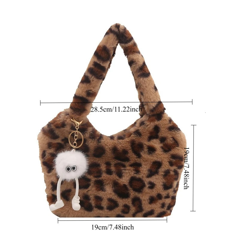 Womens Faux Fur Bag Crossbody Handbag Shoulder Tote Casual Warm Plush HalfMoon Stylish Lady Sac Fourrure 2025 251216