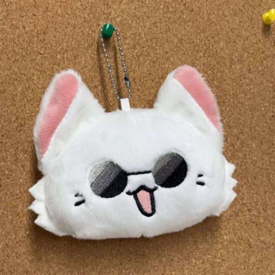 ZAKOL New Anime Cartoon Soft Plush Cat Doll Keychain Korean Fashion Backpack Pendent Ornament Accessories Gift for Women Girls