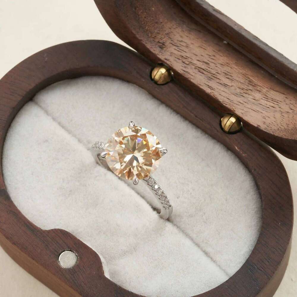 Sparking 5CT Moissanite Rings For Women Engagement Wedding Band 925 Sterling Silver Classic Romantic 4 Claws Ring Jewelry Gift 459