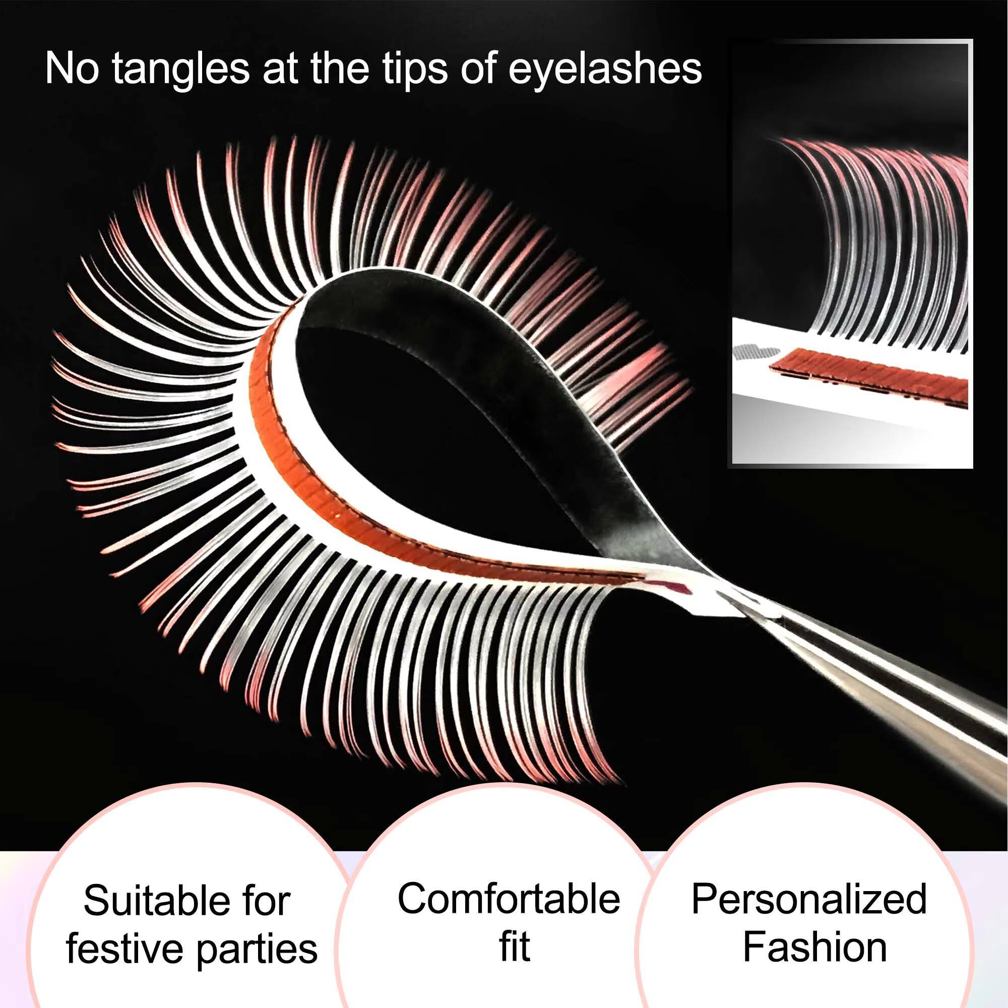 CoMango Premium Ombre 5D Spikes Fairy Flora Lashes Extension 8-15mm Vegan Cruelty-Free Handmade C/D Curl Korean Makeup Eyelashes