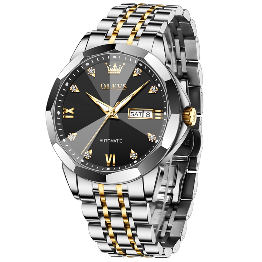 OLEVS High-precision tactical mechanical watch Automatic men's watch waterproof night light Waterproof and durable men's watch