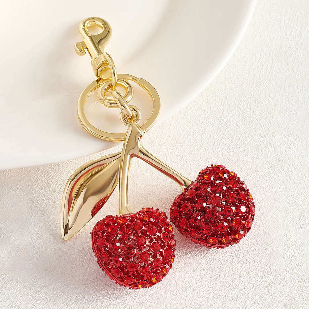 Fruit Bag Cherry Keychain Keychain Charm Cute Clutch Pendant Fashionable Luxury Accessories