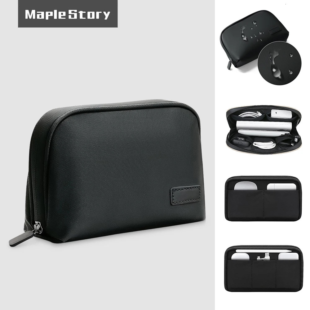 Cable Storage Bag Waterproof Digital Electronic Organizer Portable USB Data Line Charger Plug Storage Bag Travel Makeup Bag 251224