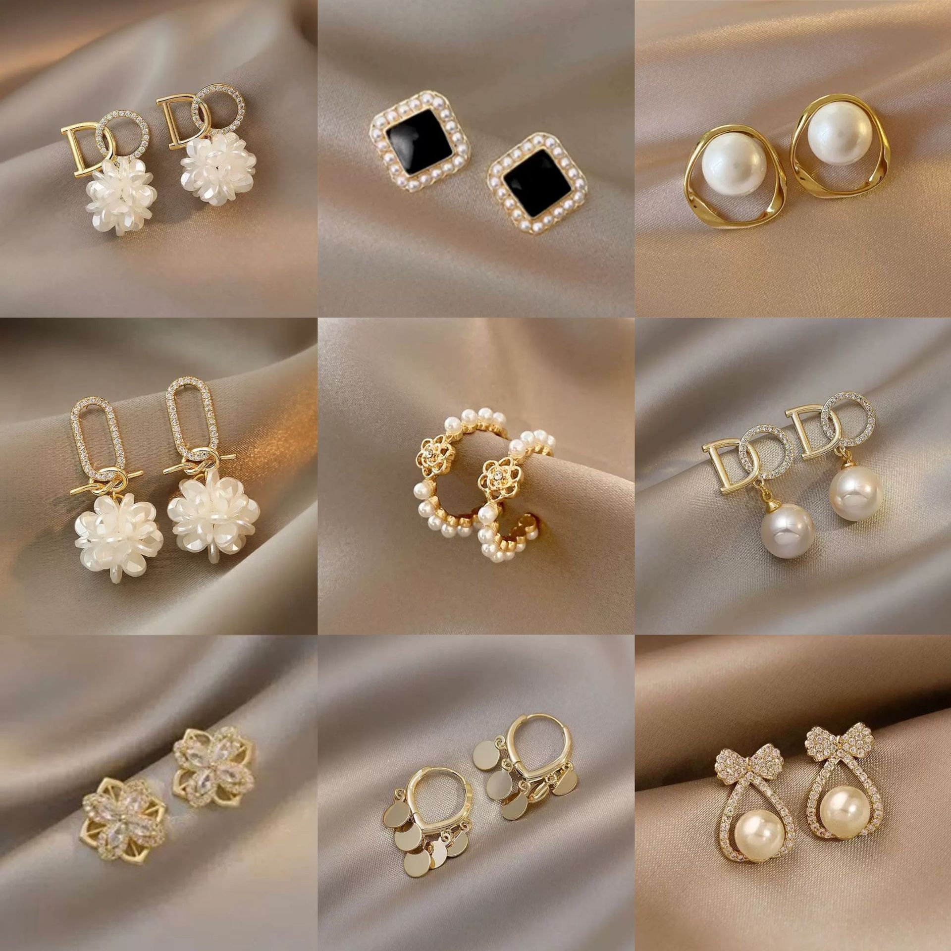 Luxury Brand Designer Jewelry S925 Silver Needle Korean Version New Hot-Selling Women's Earrings Simple Elegant Versatile Stud Earrings Tiktok Sa