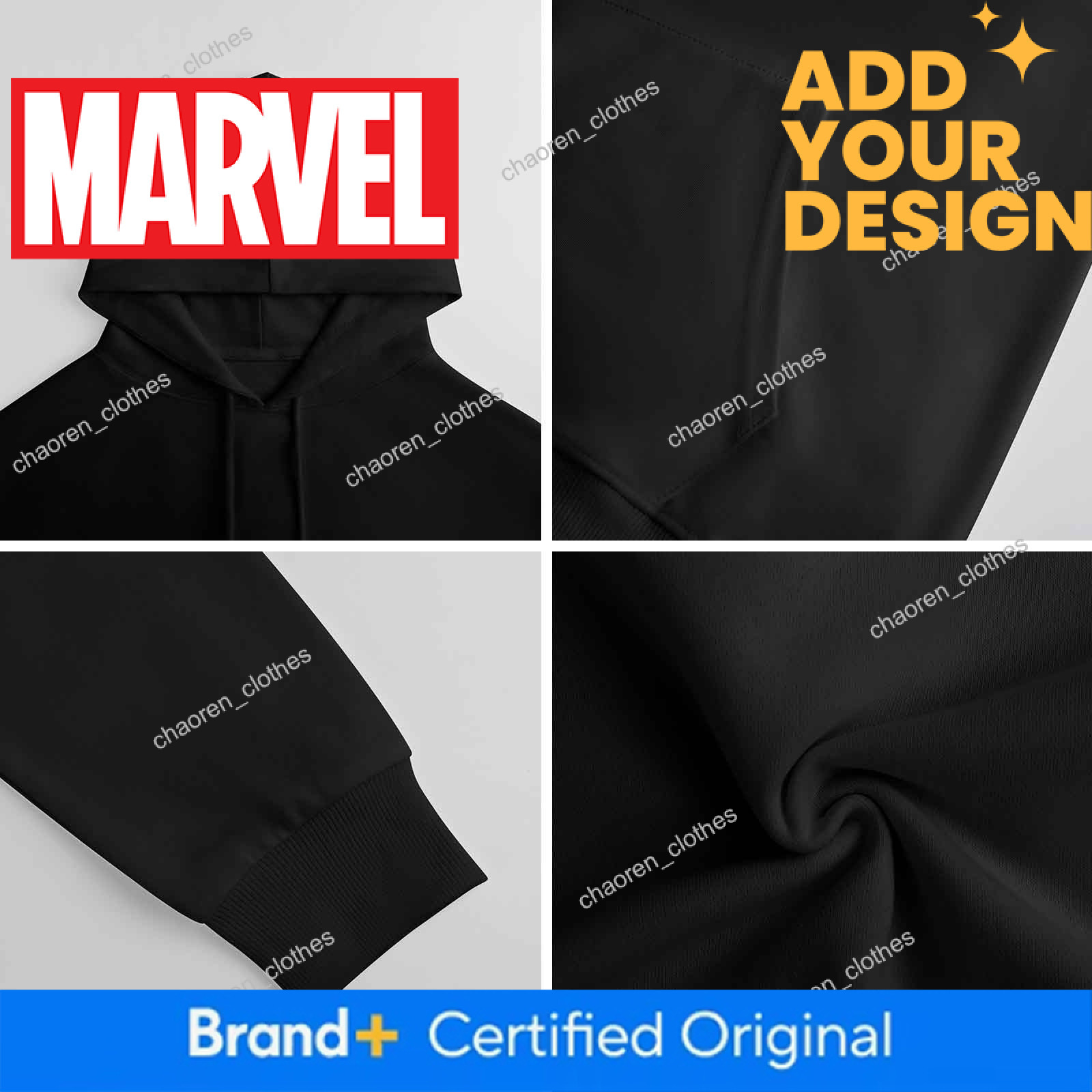 Custom Marvel Iron Man Designer Fall Winter Hoodie Design Unisex Long Sleeve Streetwear Hip Hop Oversized Fit Hoodie Men's Fashion Apparel M3
