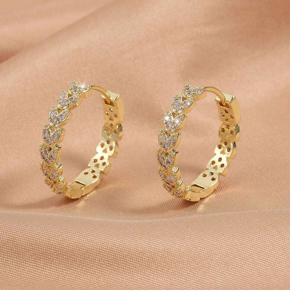 ZAKOL Elegant Micro Paved Zircon Big Hoop Earring for Women Luxury Bridal Wedding Engagement Party Jewelry