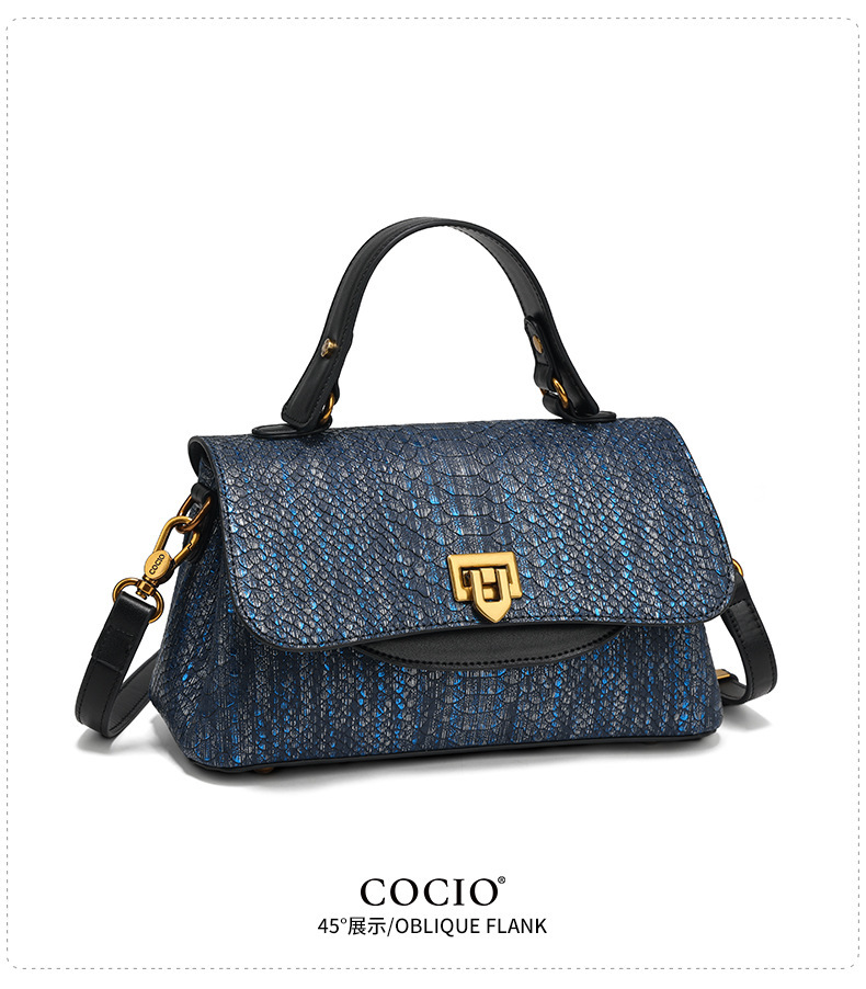 New Design COCIO Cross-border New Light Luxury Fashion Versatile Snake Pattern Versatile single-shoulder hand-held crossbody bag Free shipping