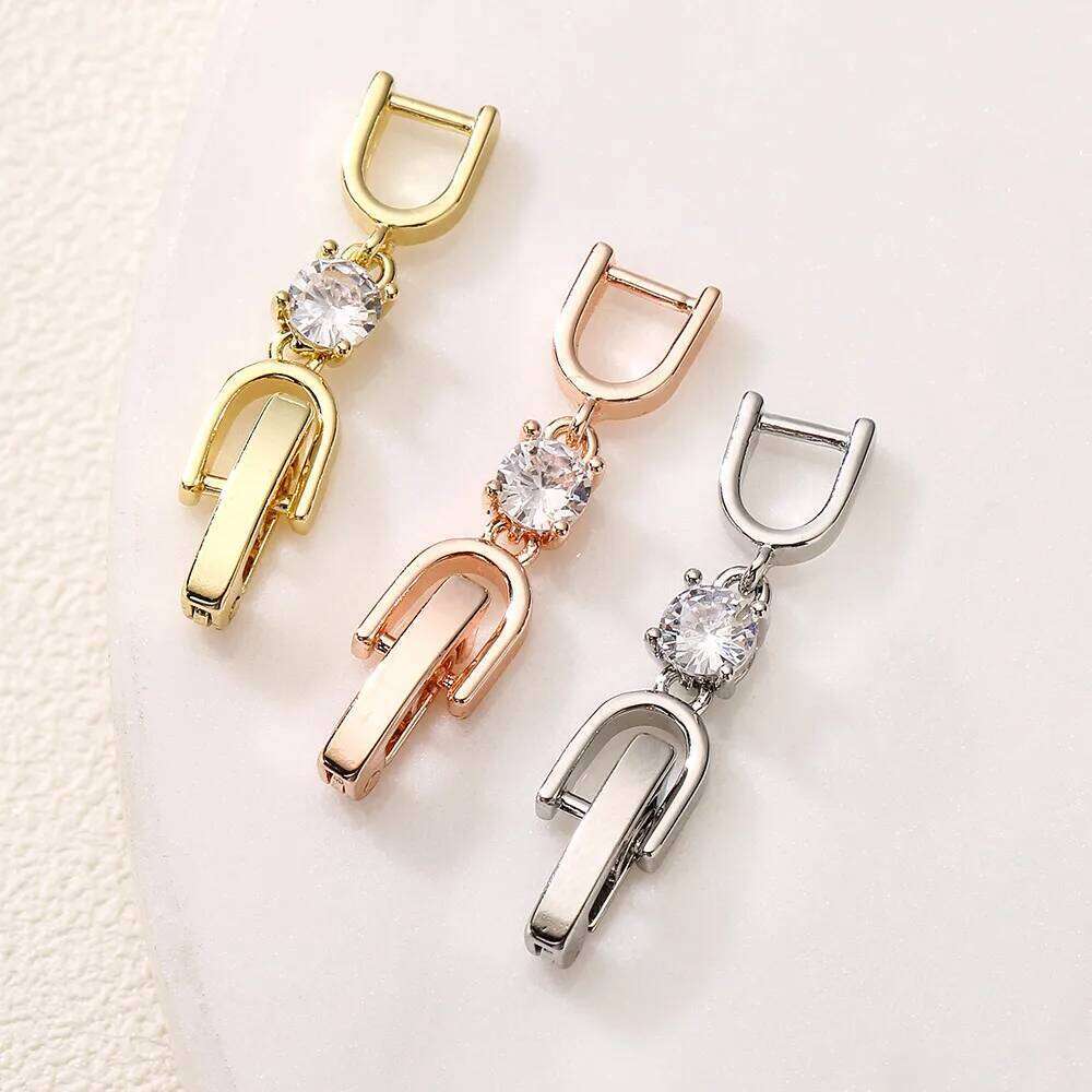 ZAKOL Three Colors Necklace Bracelet Extenders Simple Extension Fold Over Clasp for Jewelry Making Wholesale