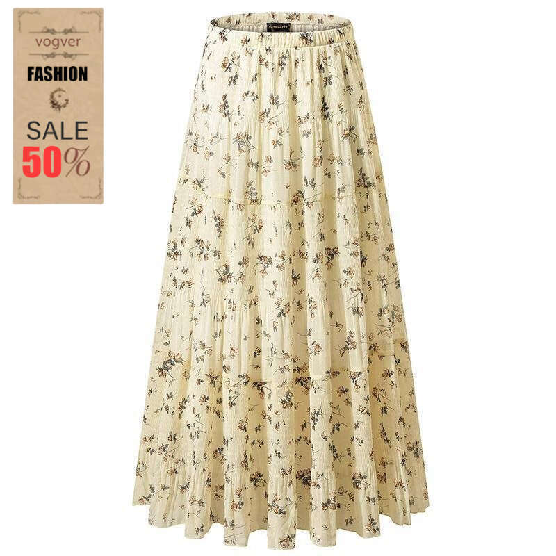 Women's A-Line Cake Waist Casual Midi Draped Elastic Flared Drawstring Fringe Hem Punk Vintage for Casual Wear