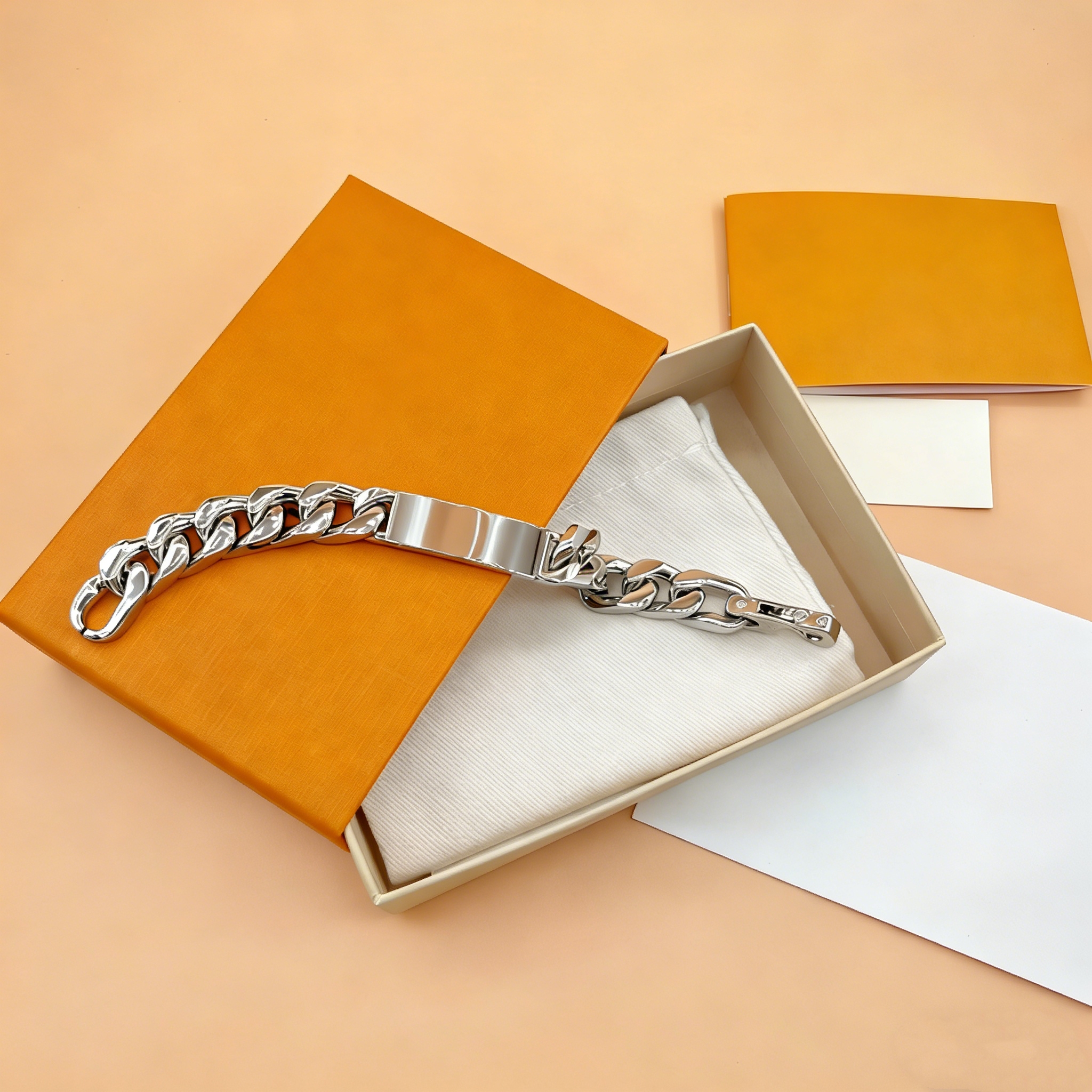 Slim Bracelet Wholesale Price Black/Brown LOGO Engareved Luxury Jewelry Adjustable Bracelet Women Mens stainless steel