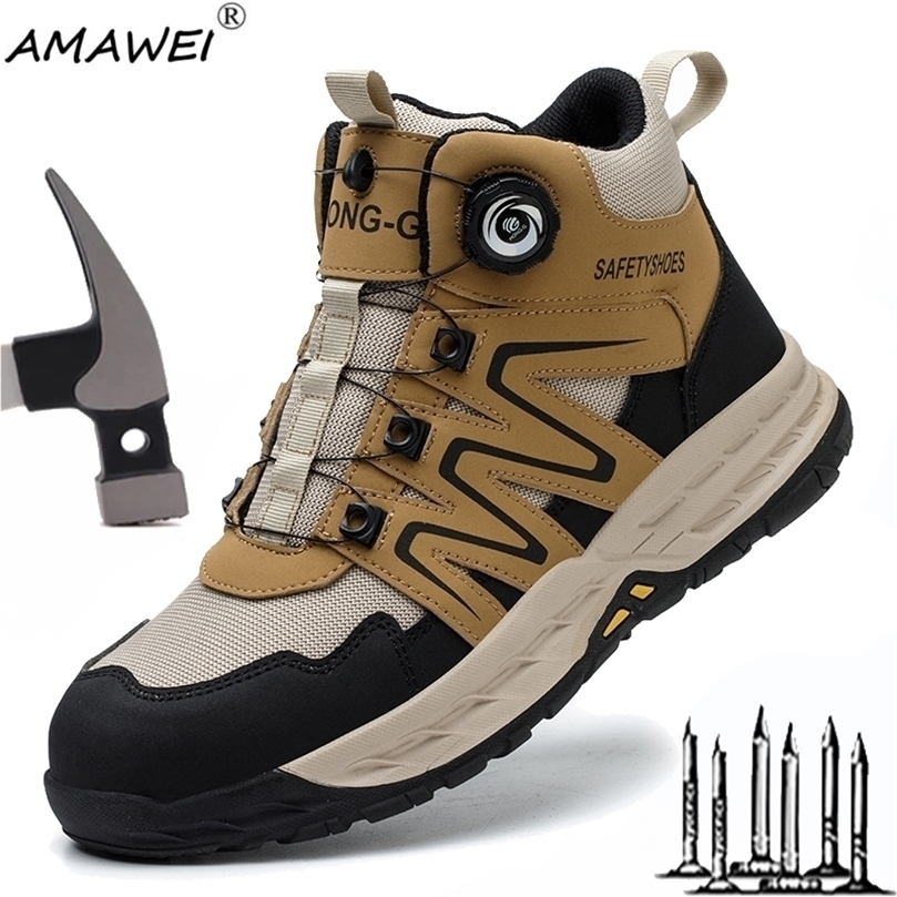 Safety Boots Men Work Indestructible Shoes Sneakers Steel Toe Protective Antismash Antipuncture Tactical 251031