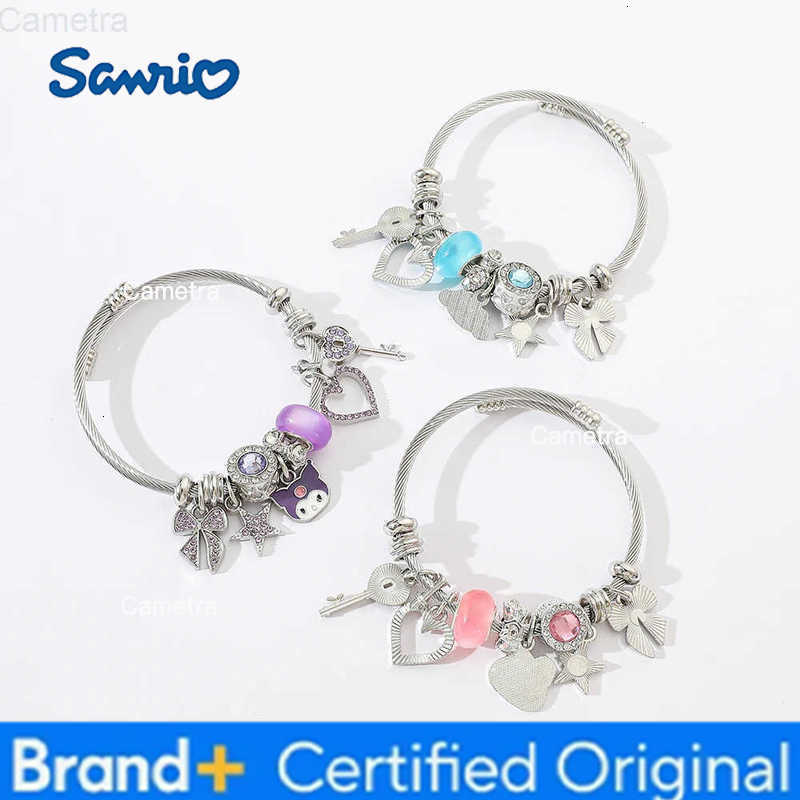 Sanrio Melody Kuromi Cinnamoroll Bracelet for Women Cartoon Anime Action Figures Jewelry Birthday Accessories Gift H251229