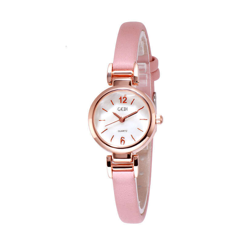 Gordie Fashion Light Luxury Mother-Of-Pearl Small Ultra-Light Thin Strap Women's Student Quartz Watch Large Dial Scale