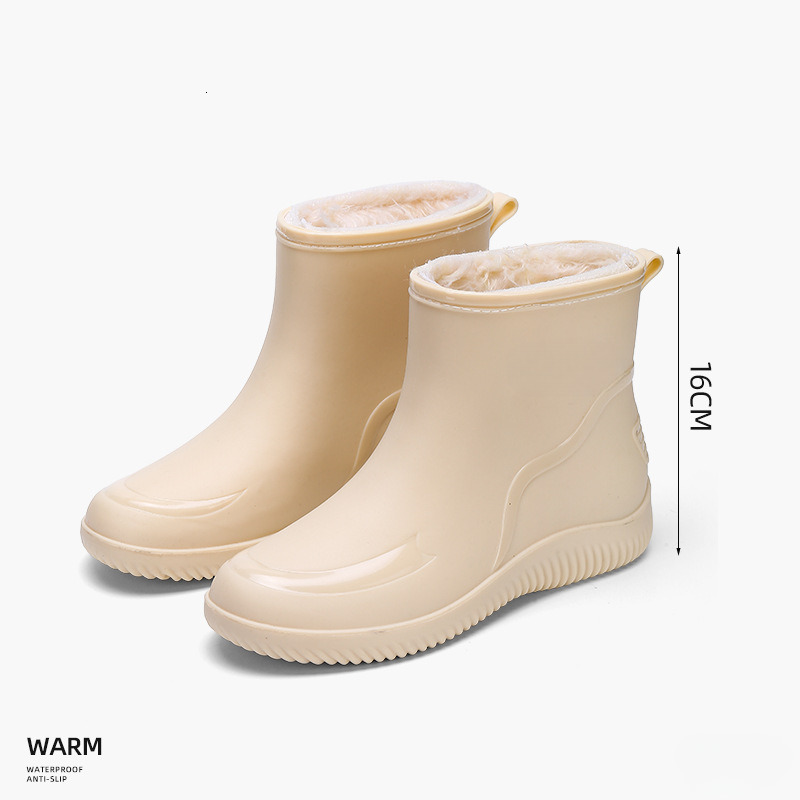 New wool lined women's shoes with anti freezing, anti slip, waterproof and wear-resistant boots, thick soled snow boots