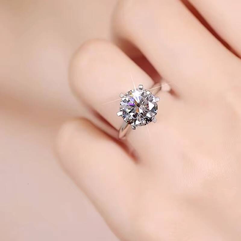 Sterling Silver 925 Jewellery Fine Fashion Jewelry Rings Wedding Engagement Women Moissanite Ring