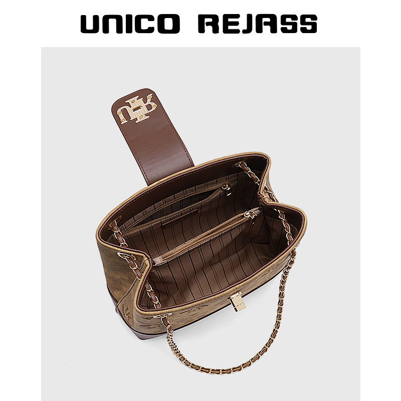 UNICO REJASS Women Premium Classic Vintage Floral Embroidery Tote Bag New Design Versatile Shoulder Handbag