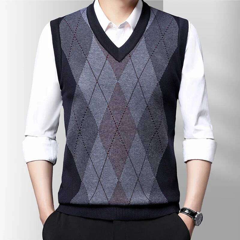 Men's Thickened Casual Sweater Warm Autumn Winter Vest Fashion Comfortable Breathable Gym Tank Top For Men