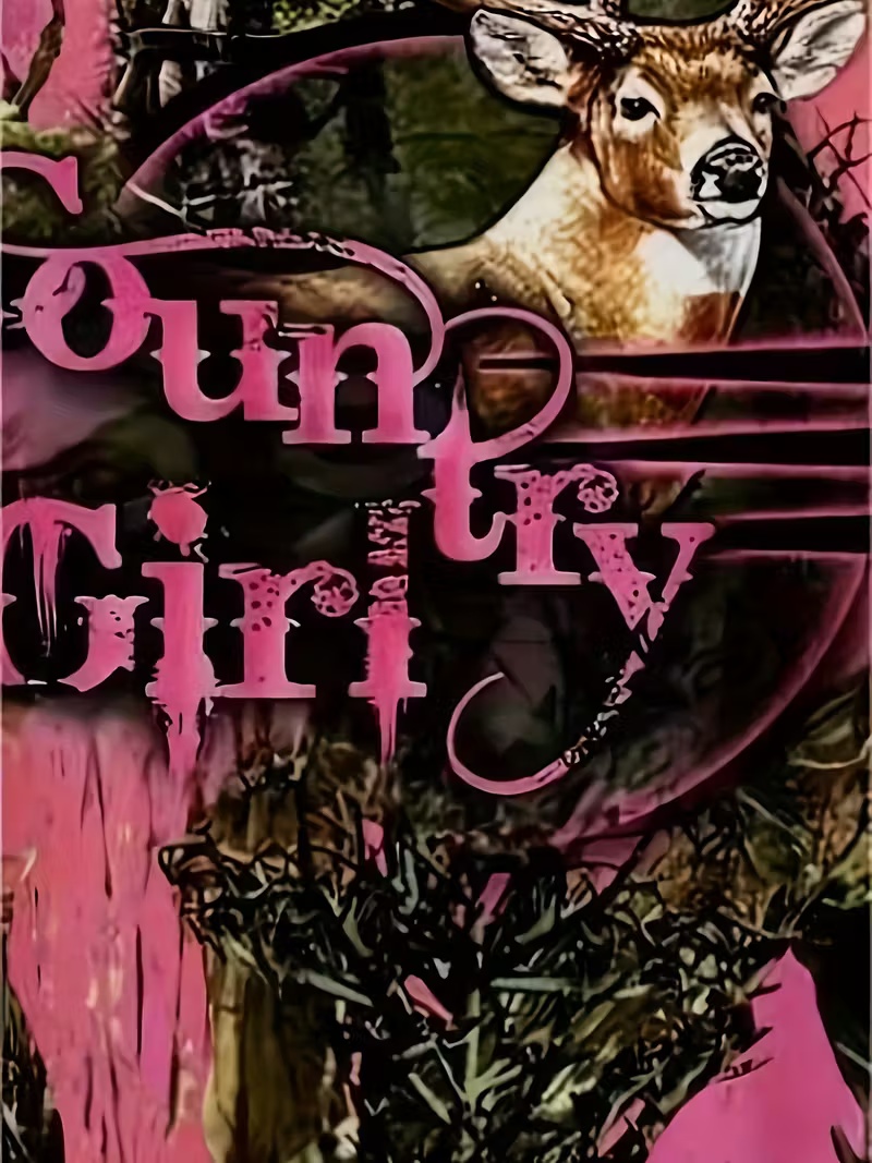 Trendy Men's Hoodie with Pink Camouflage Deer Head Country Girl Print Relaxed-Fit Casual Outdoor-Style Pullover Hoodie