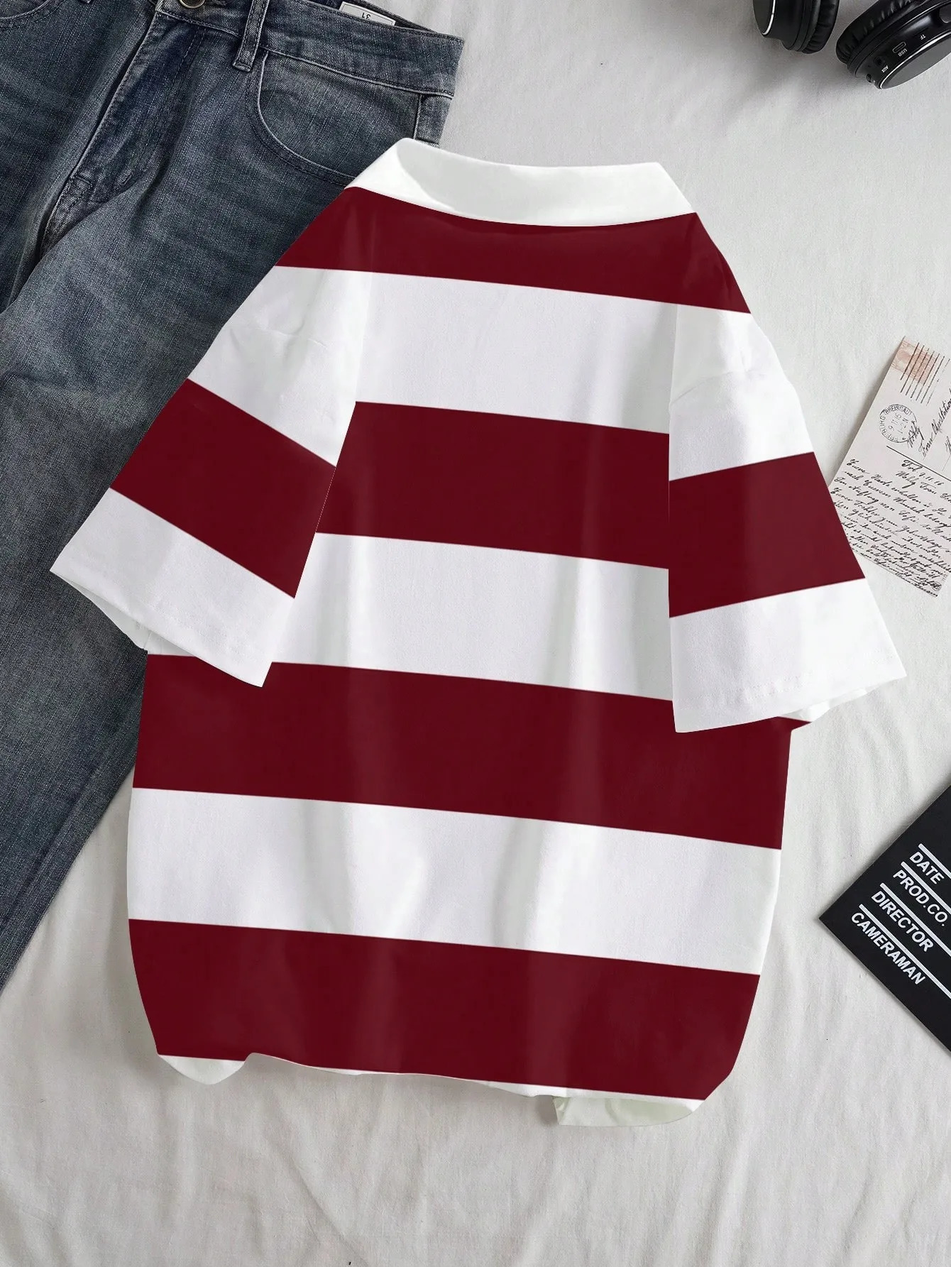 The mens shortsleeved POLO shirt for summer 2025 is casual fashionable and soft with 3D striped pattern printing 251219