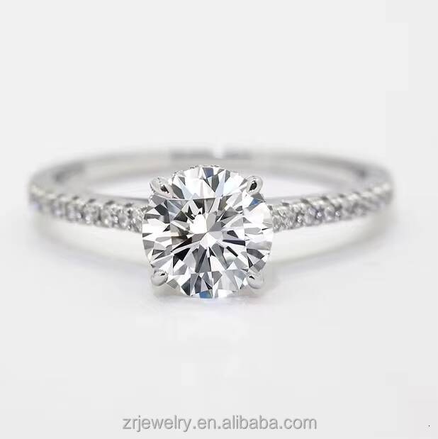 VVS 14K Solid Gold E Color Lab Grown Diamond Engagement Ring Jewelry White Gold IGI Women 1ct Engagement Ring