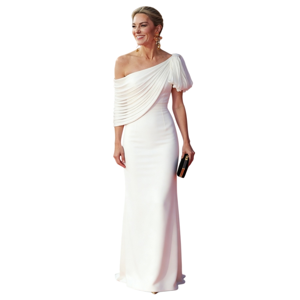 Elegant One Shoulder Long Mother Of The Bride Dresses Simple Satin Evening Gowns Wedding Guest Dress Groom Mom Formal Party Wear