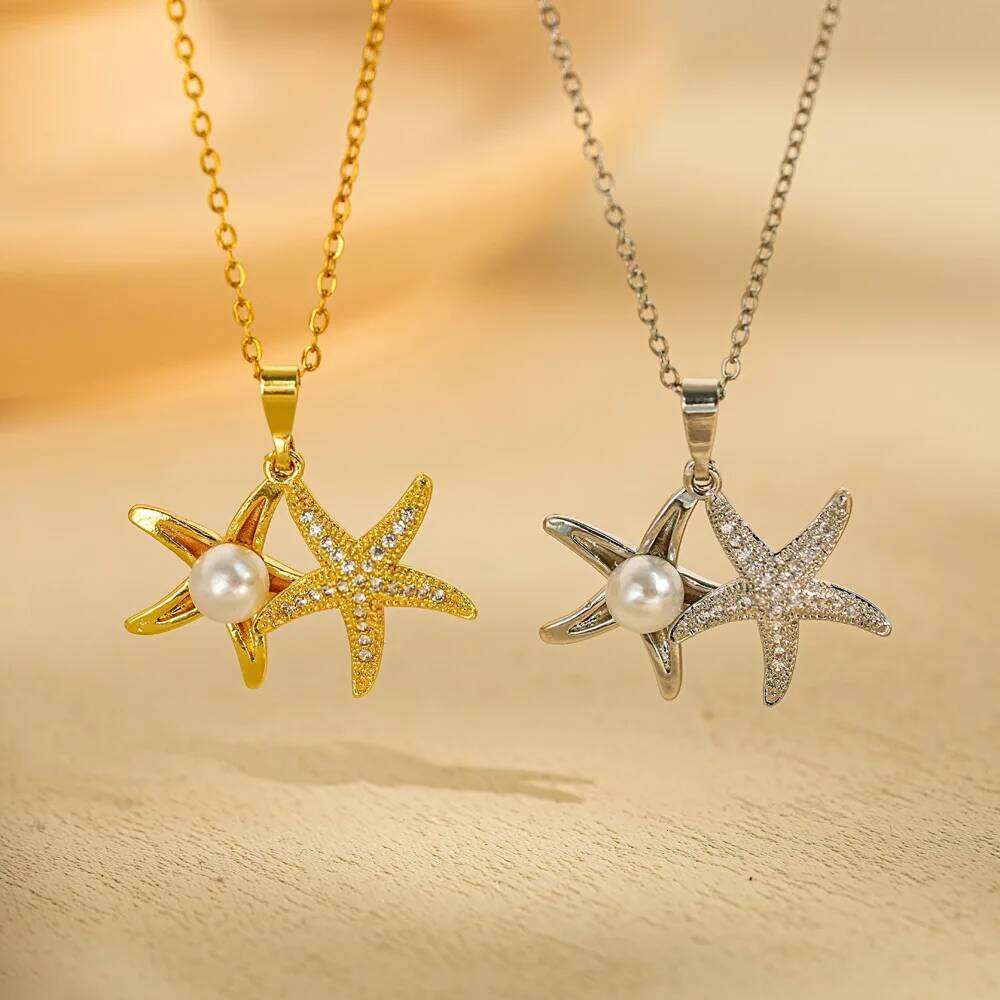 Trendy Heart Butterfly Stainless Steel Pendant Necklaces For Women Girls Mother Gold Color Metal Crystal Jewelry Party Birthday