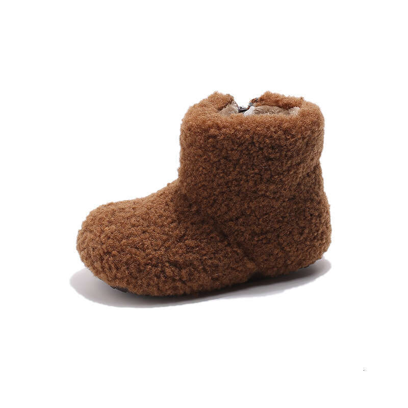 Korean Style Girls' Furry 2025 Winter Warm Children's Snow Niche Cute Fleece-Lined Short Baby Cotton Boots