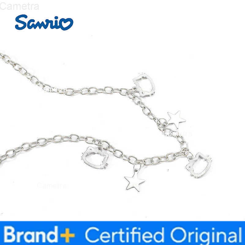 Sanrio Cartoon Cute Hello Kitty Necklace Creative Hollow Out Hello Kitty Star Neckchain For Friends Birthday Jewelry Gifts H251229