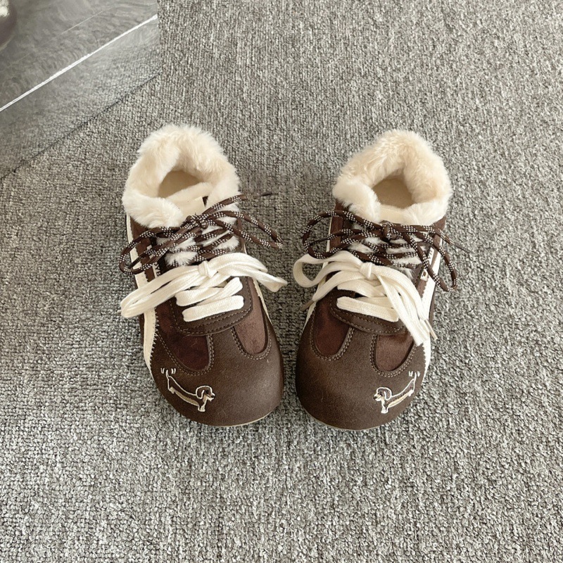 2025 Designer Fashion Wool Lined Women's Training Shoes Student Multi functional Warm Cotton Shoes Casual Sports Shoes