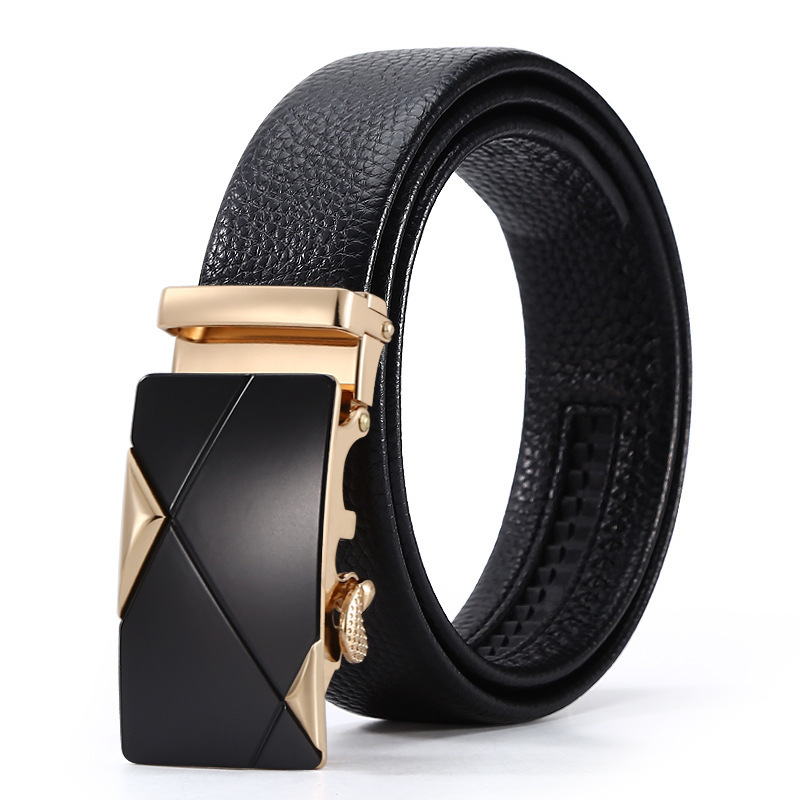 Mens Belt HighEnd Alloy Automatic Buckle Belt Premium Demon Eye Business Leather Belt 251110