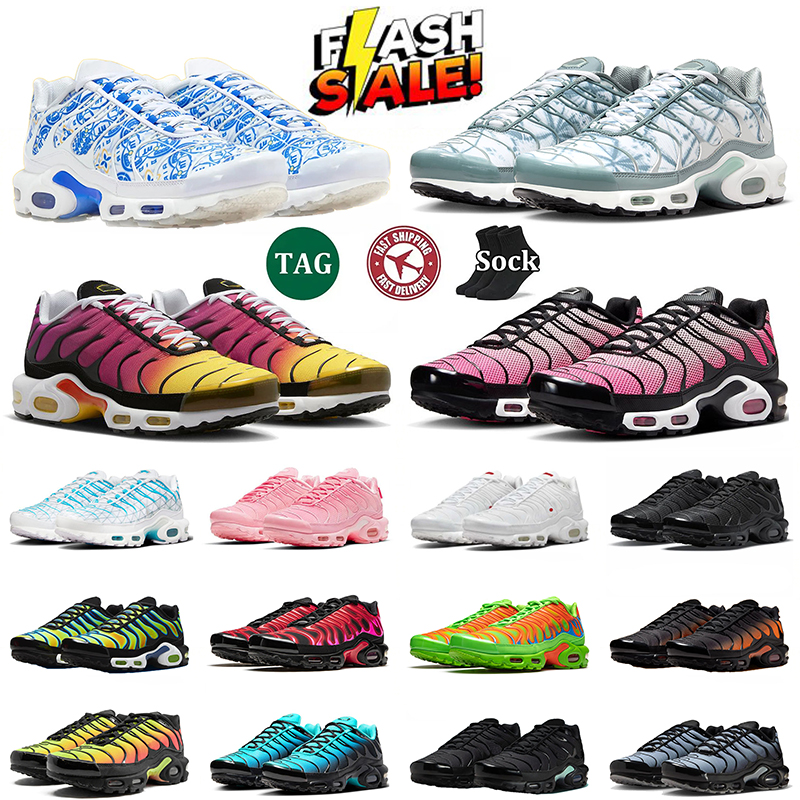 Tns Designer Running Shoes Tnss Men Women Tn Plus 3 Triple White Black Sky Blue Gradient Dusk tns Plus Tennis Breathable Mens Trainers outdoor Sports Sneakers