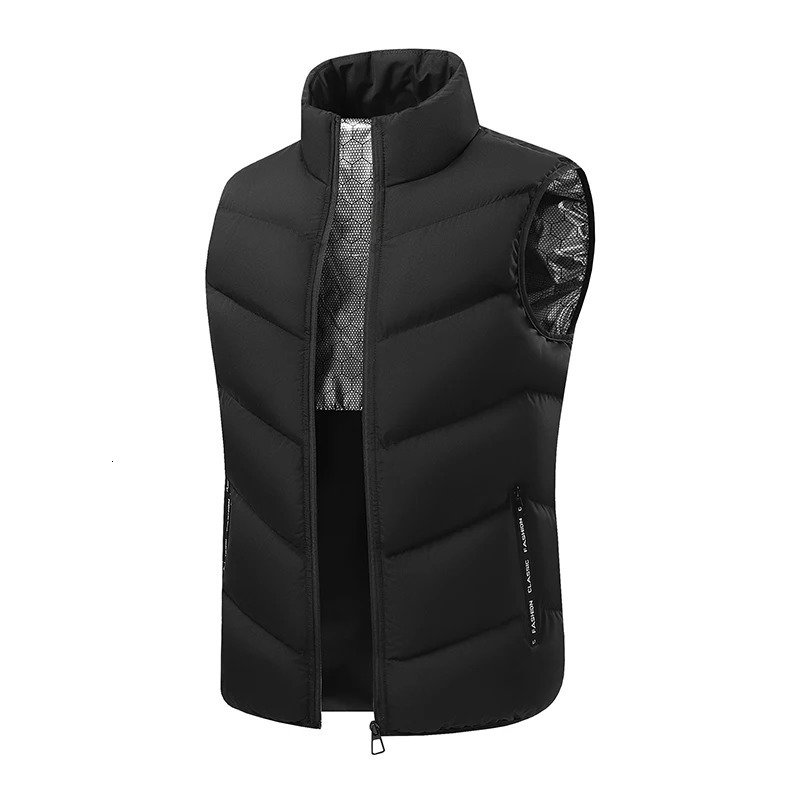UETEEY Graphene SelfHeating Mens Winter Vest Thermal Auto Warm Up Thick Puffy Sleeveless Jacket Outdoor Sports Skiing Hiking 251225