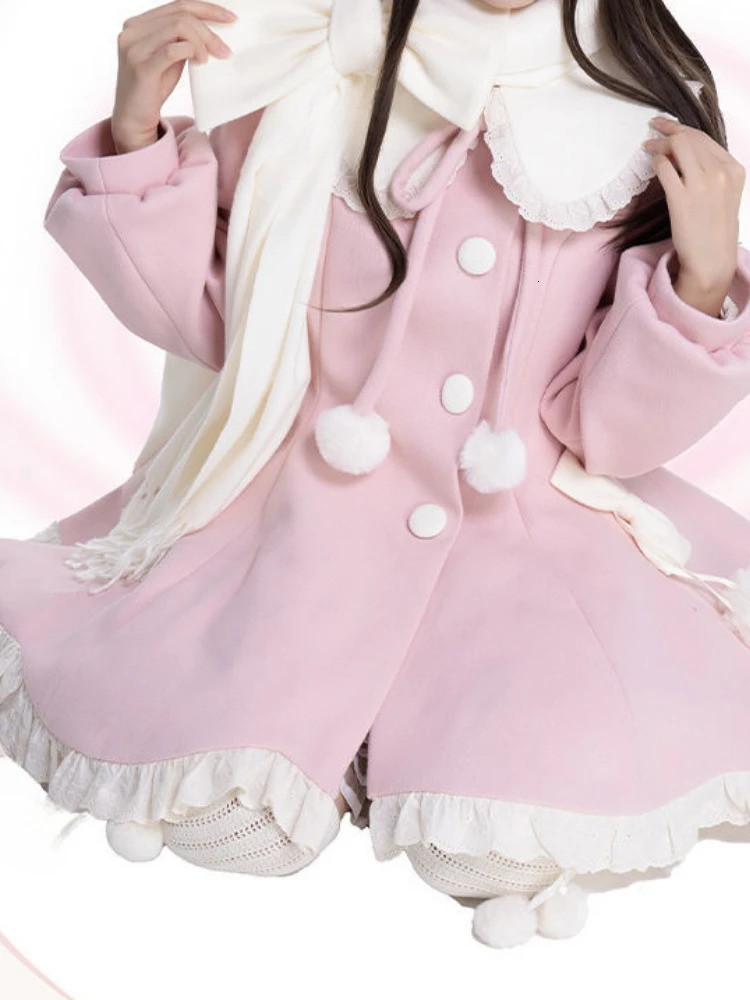 Japanese Kawaii Lolita Lace Patchwork Sweet Dress Coat Women Y2k Aesthetic Contrast Color Dresses Elegant Cute Party Vestidos 251219