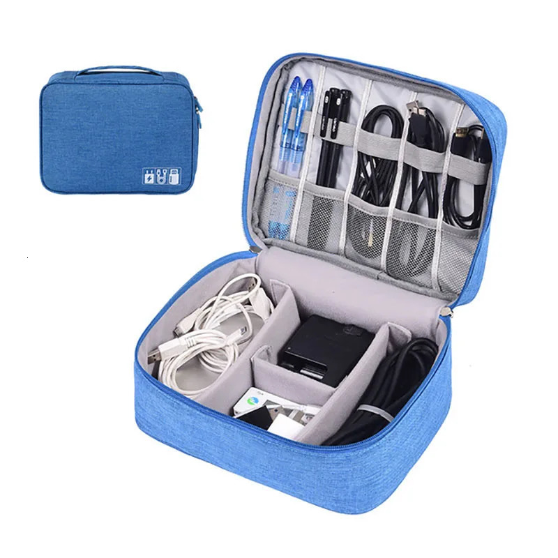 Cable Organizer Box Travel Gadget Bag Hard Drives Portable Storage Case HDD Case Protective Pouch Bag For iPad Mini Power Bank 251224