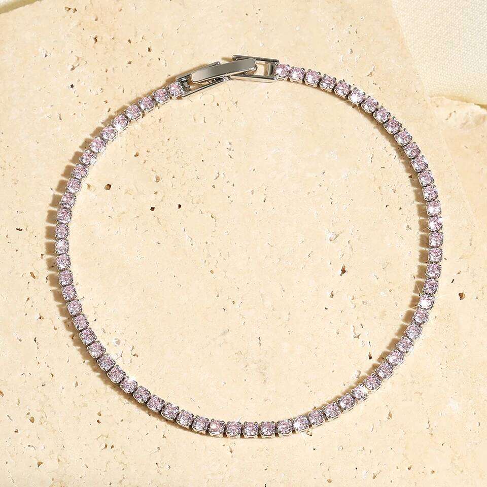 ZAKOL Shiny Pink Marquise Leaf Zircon Adjustable Charm Bracelet for Women Exquisite Wedding Engagement Jewelry New Colors