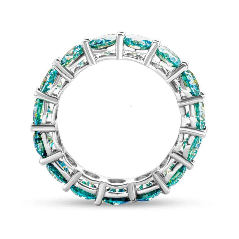 5mm black and white d color vvs moissanite ring 925 Sterling Silver total 7 Ct Classic Wedding Anniversary Gift 91b