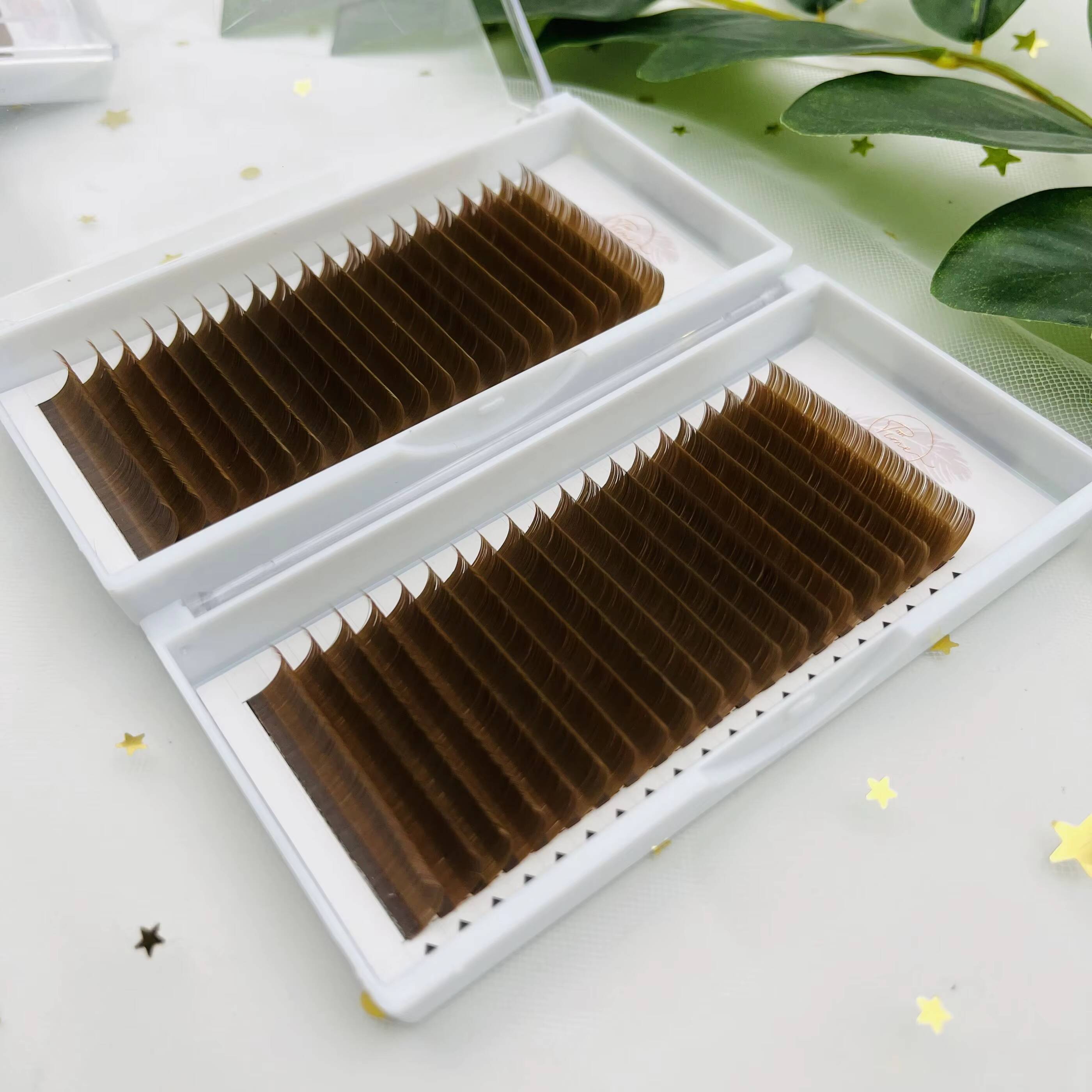 20 Rows Korean PBT Classic Eyelash Extension Trays Matte Russian Volume Cils Extension Eyelashes Tools Manufacturing Vendors