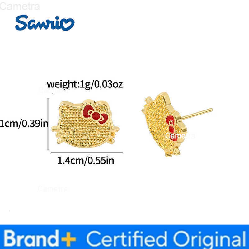 Sanrio Anime Hello Kitty Earrings Anime Cartoon Figure KT Cat Ear Stud Girl Jewelry Accessory Gifts H251229