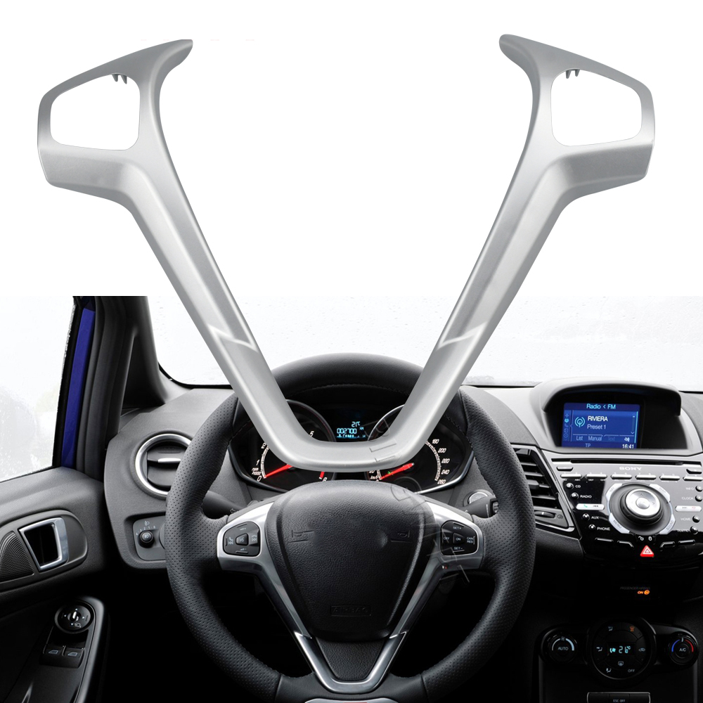 Steering Wheel Frame Panel Cover Decorative+Car Cruise Buttons For Ford Fiesta MK7 MK8 Ecosport 2013 Cruise Control Switch