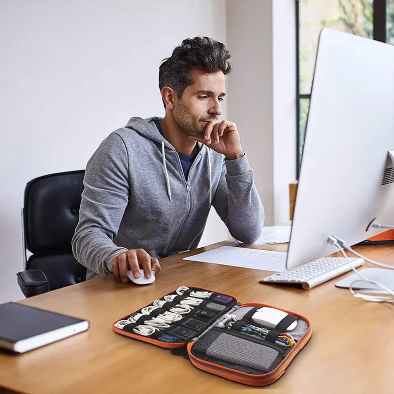 USB Portable Travel Digital Storage iPad Gadget Organizer Cables Electronic Mobile Charger Disk Carry Data Flash Bag Headset 251224